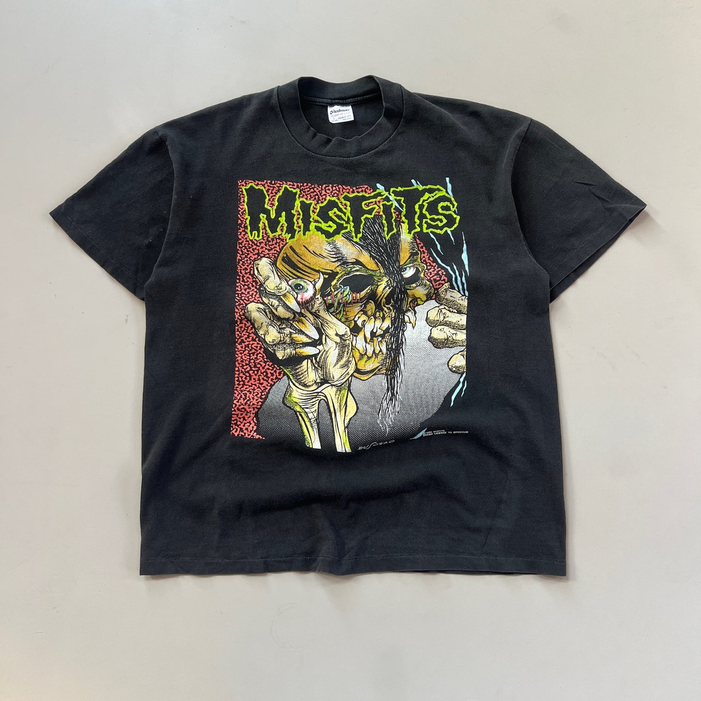 Large 1990 Misfits Earth A.D. Pushead T-shirt