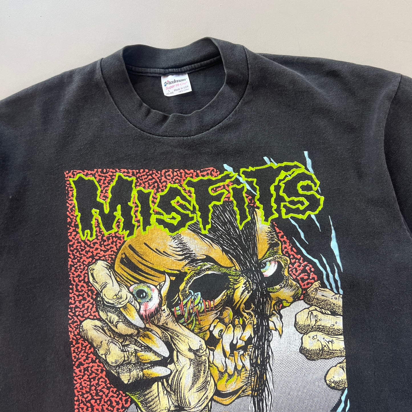 Large 1990 Misfits Earth A.D. Pushead T-shirt