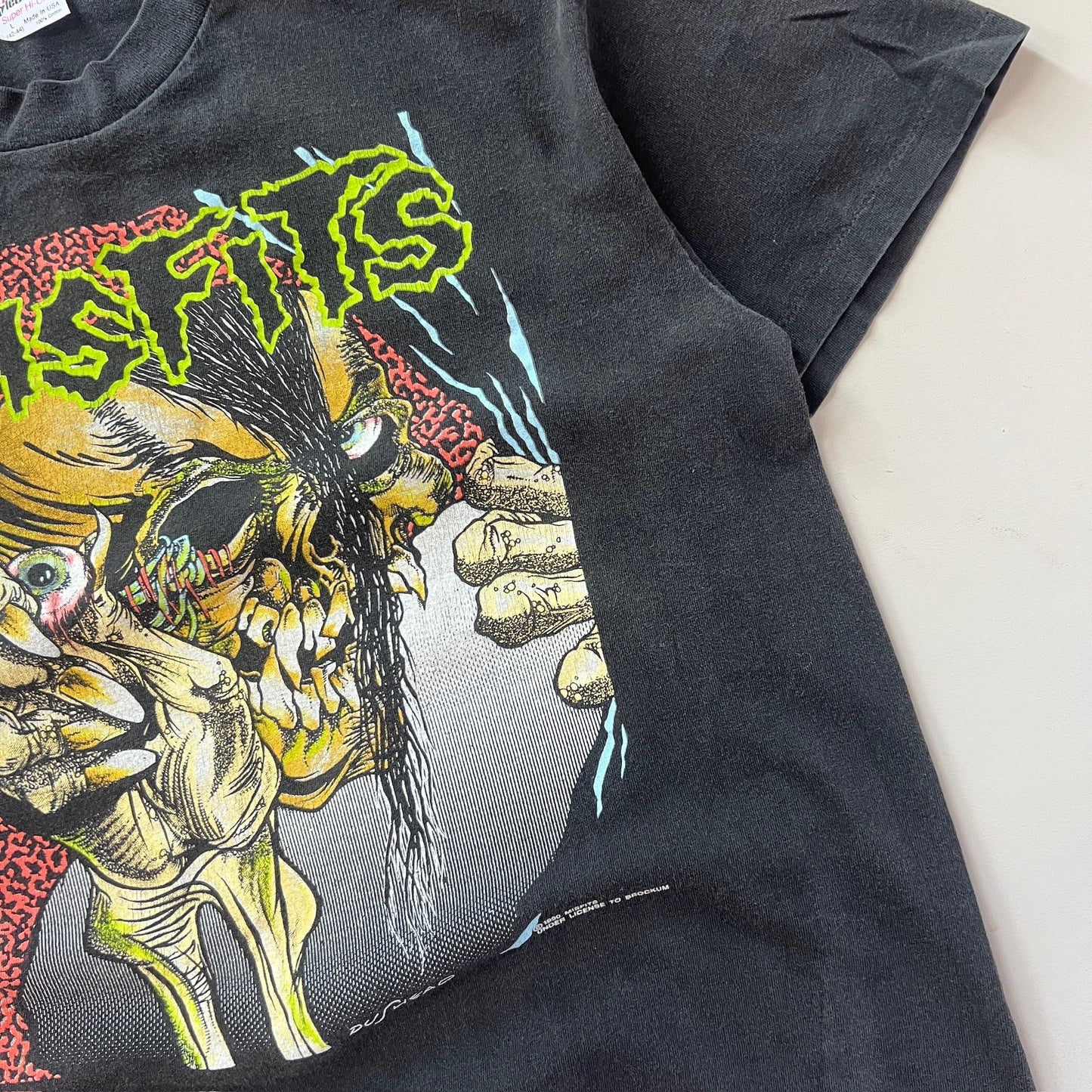 Large 1990 Misfits Earth A.D. Pushead T-shirt