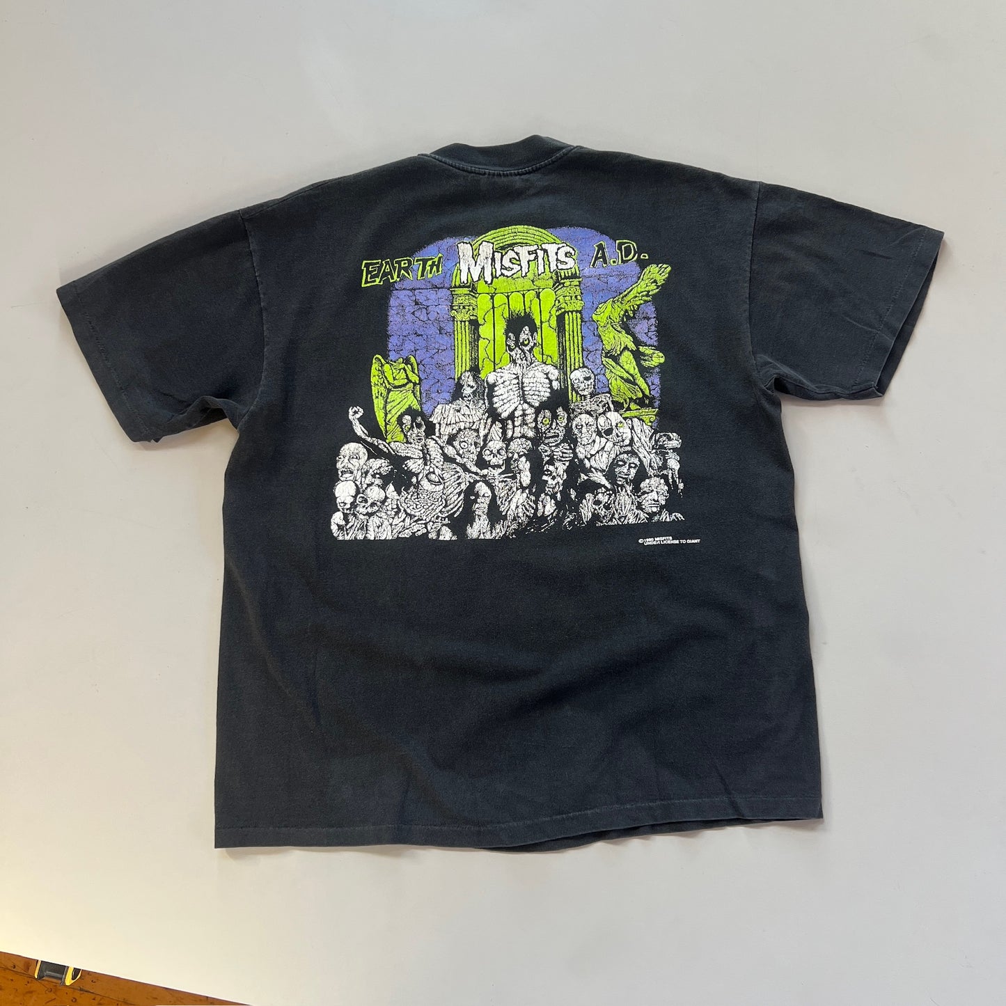 Large 1990 Misfits Earth A.D. Pushead T-shirt