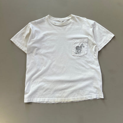 Medium 1980s Banana Republic Zebra Pocket T-shirt