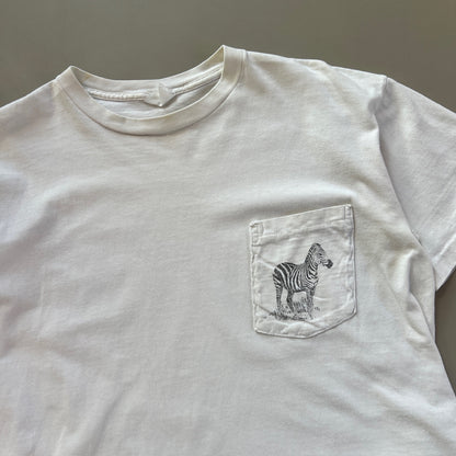 Medium 1980s Banana Republic Zebra Pocket T-shirt