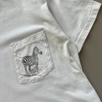 Medium 1980s Banana Republic Zebra Pocket T-shirt
