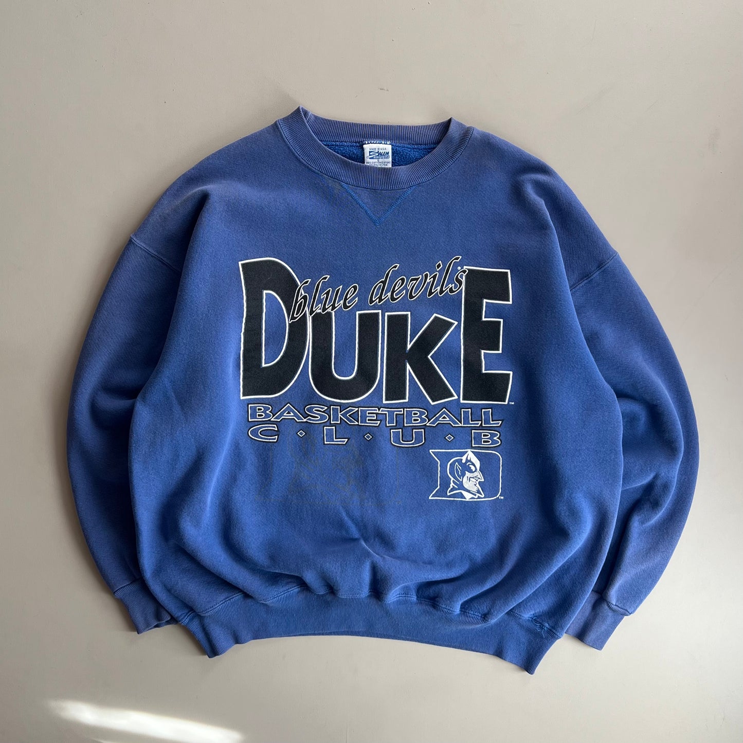 Large 90s Duke Basketball Club Sweatshirt