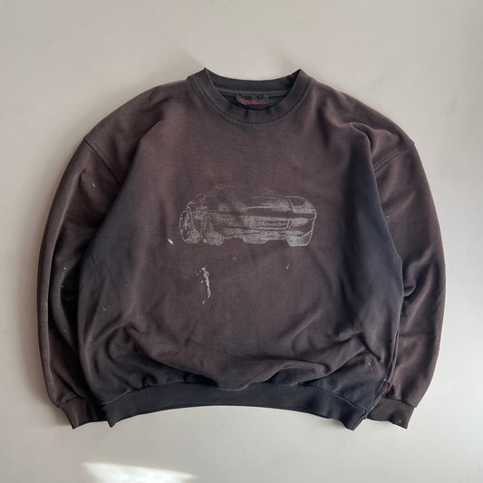 XL 90s Distressed Porsche Sweatshirt