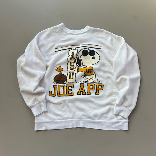 Large 1970s App State Snoopy Joe App Sweatshirt