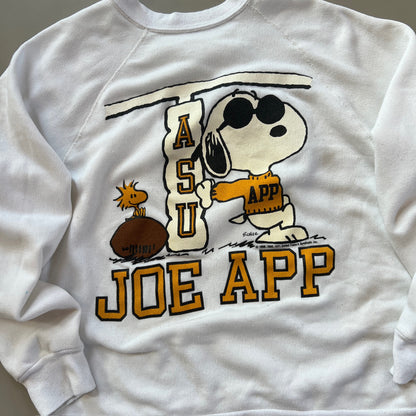 Large 1970s App State Snoopy Joe App Sweatshirt