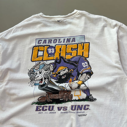 XL 2003 ECU vs UNC Football Dowdy-Ficklin T-shirt