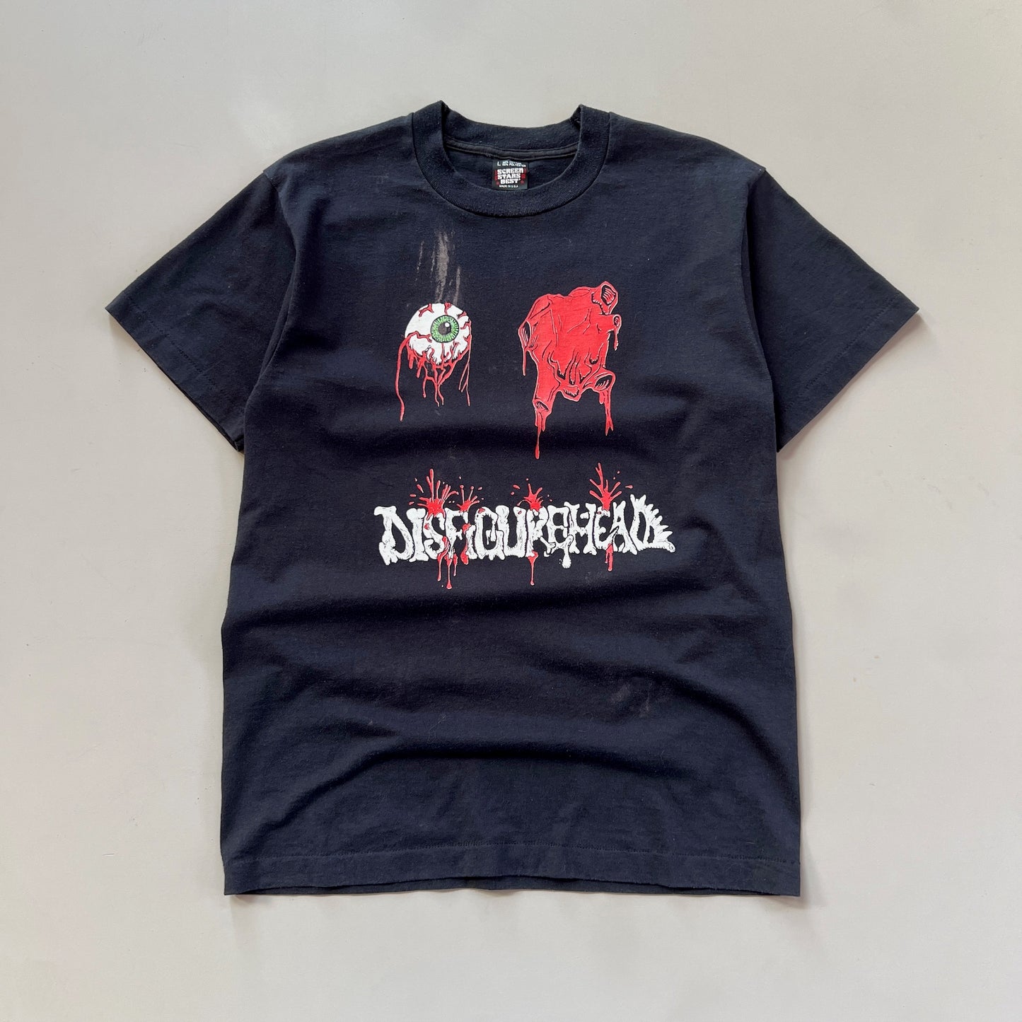 Large 1992/93 Disfigurehead Metal Tour T-shirt
