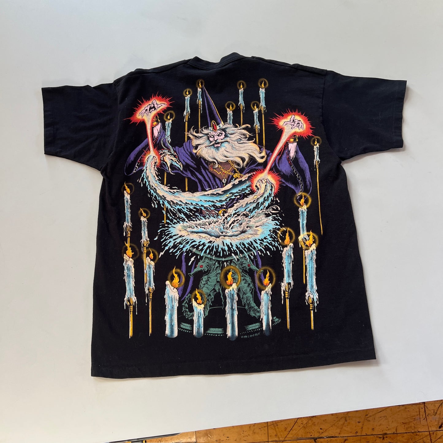 XL 1994 The Wizard Liquid Blue AOP T-shirt