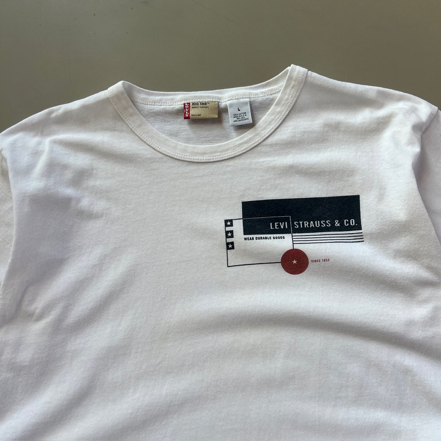 Large 1990s Levi's Strauss Wear Durable Goods T-shirt