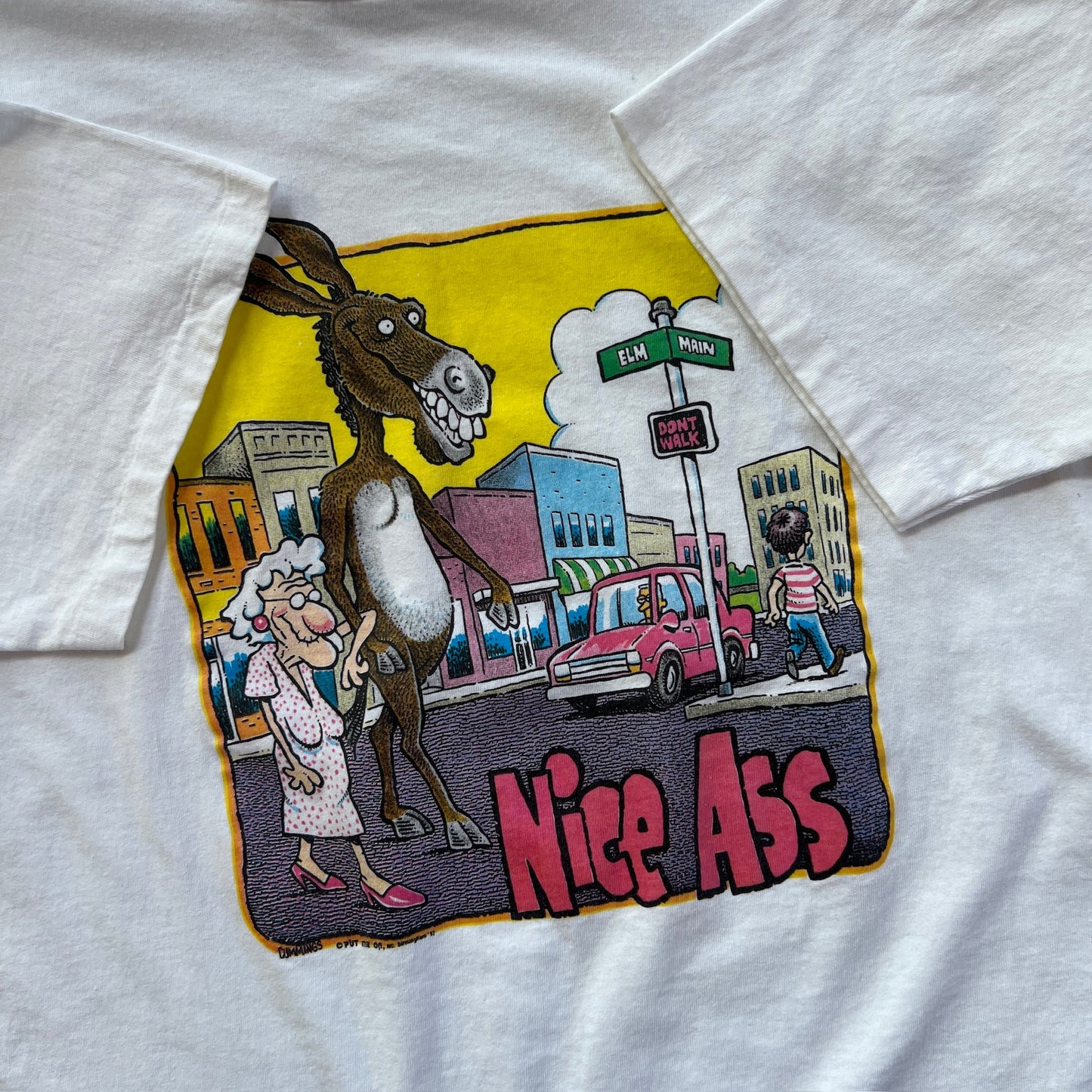 Large 1992 Nice Ass Cummings Comic T-shirt