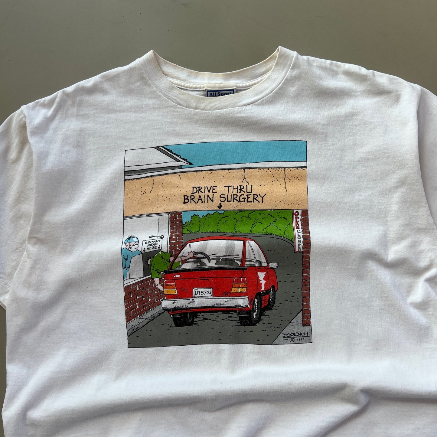XL 1991 Drive Thru Brain Surgery Comic T-shirt
