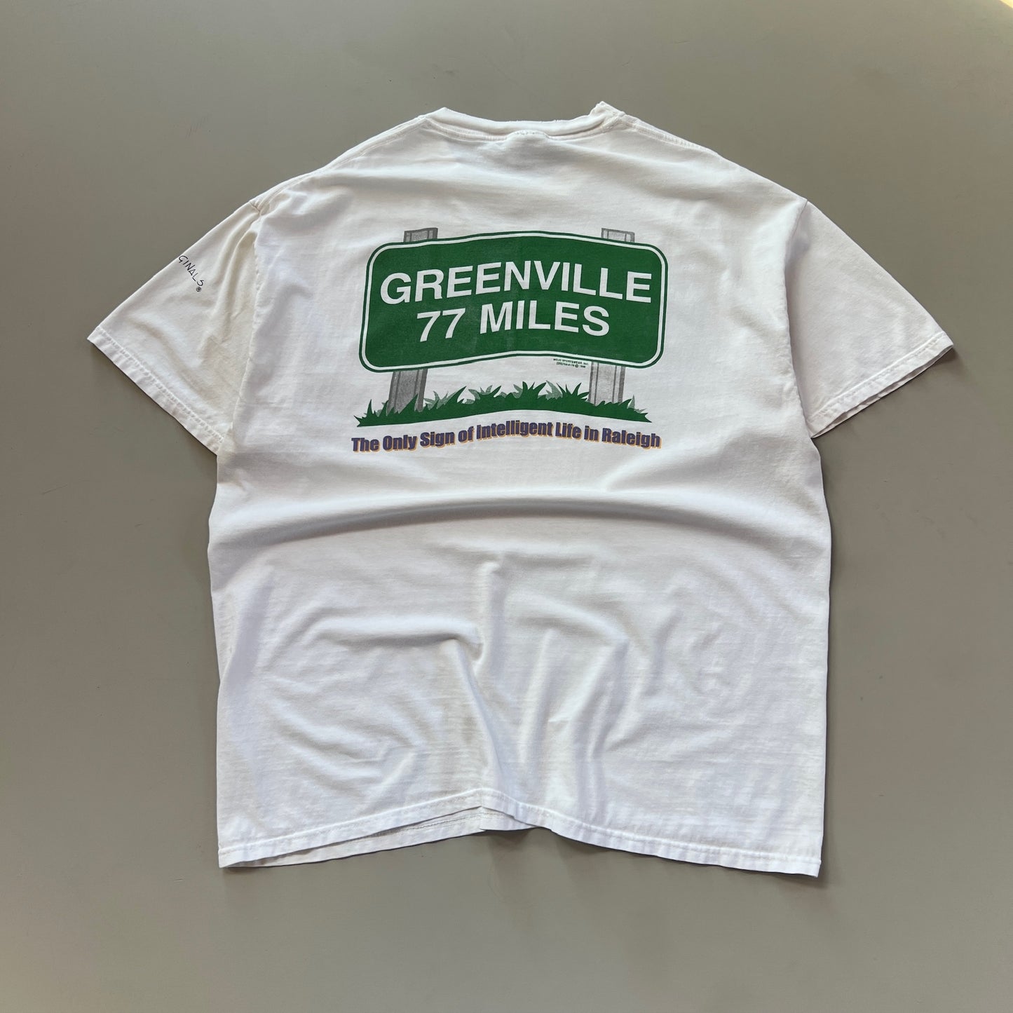 XL 1998 Greenville 77 Miles ECU T-shirt