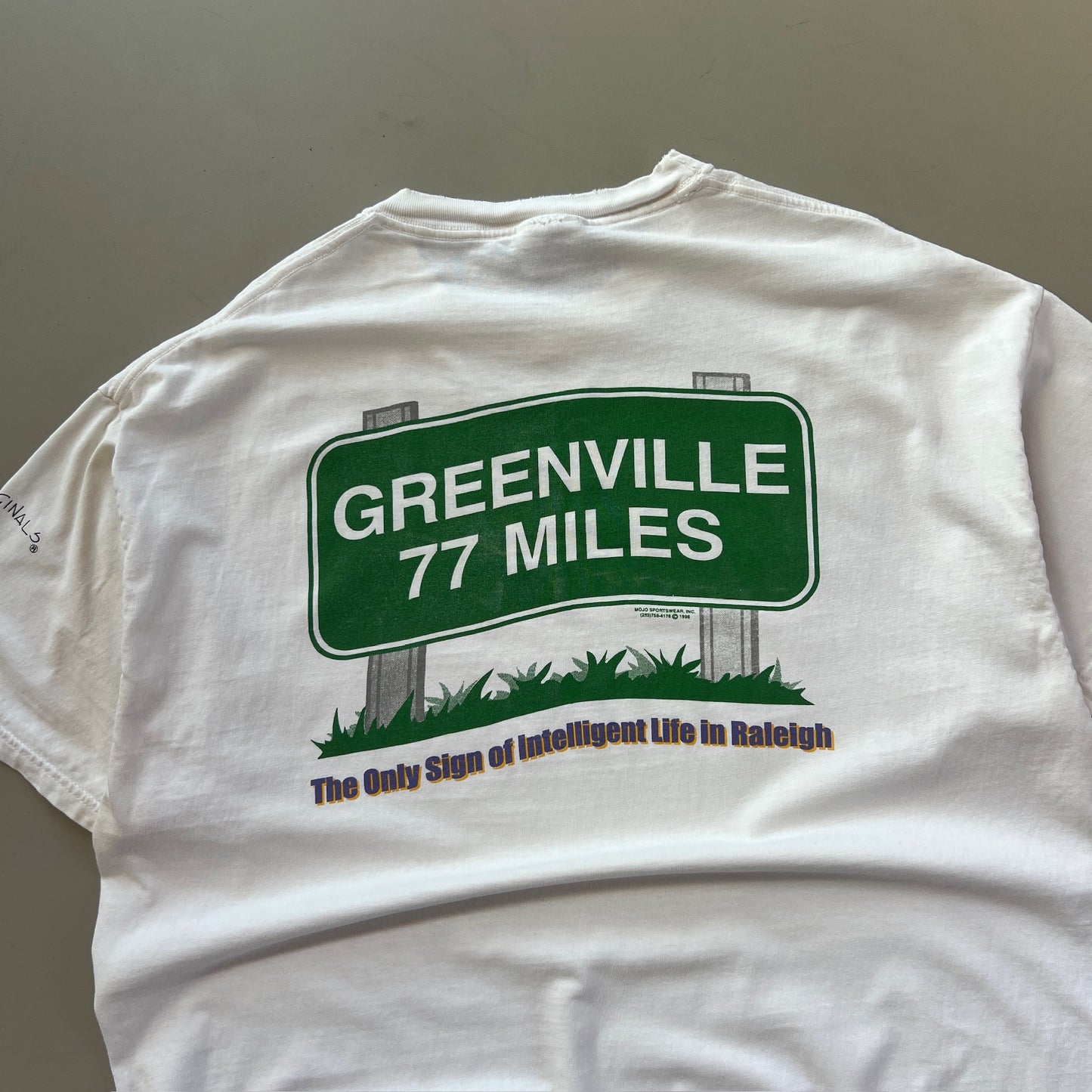 XL 1998 Greenville 77 Miles ECU T-shirt
