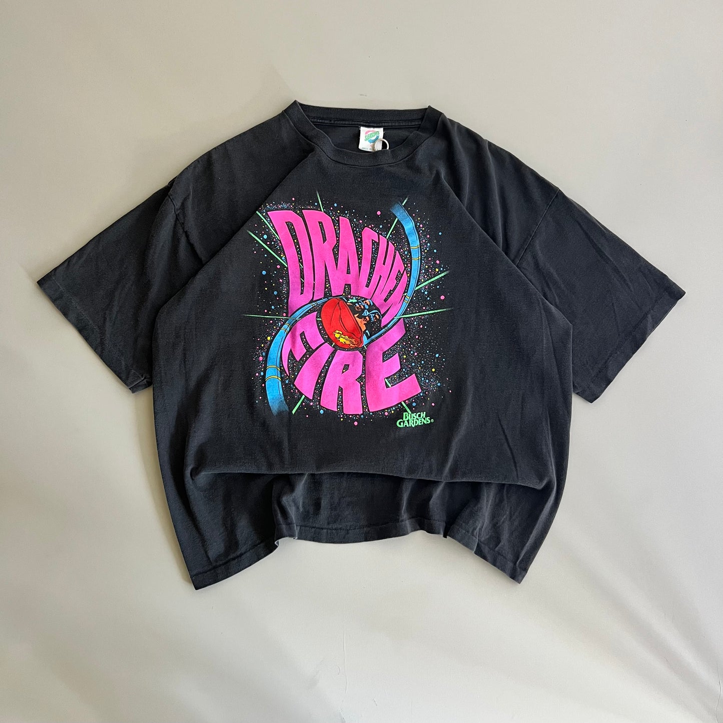 XL 90s Busch Gardens Drachen Fire T-shirt