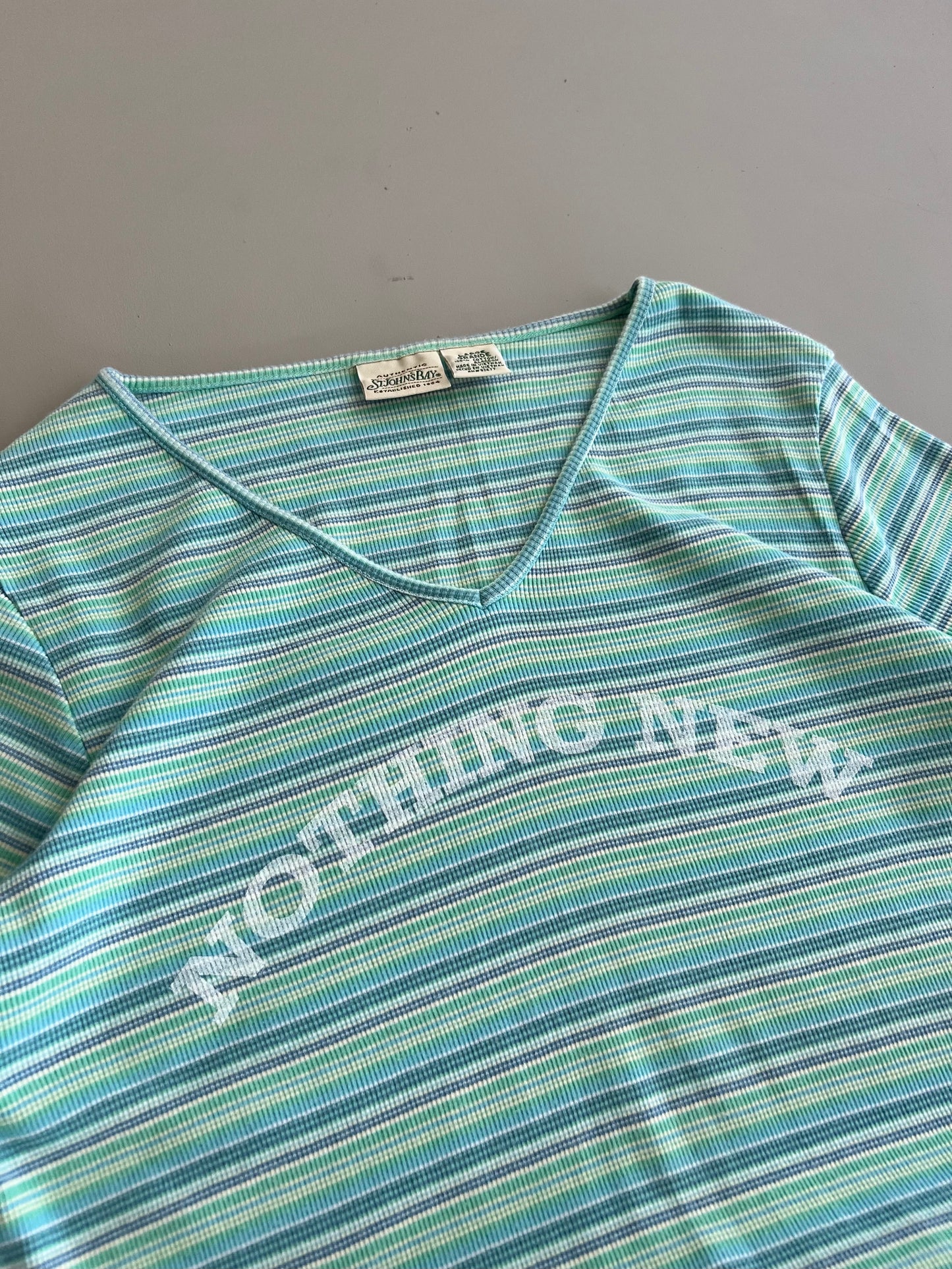 Large Women's 2000s St. John's Bay Striped Shop Merch