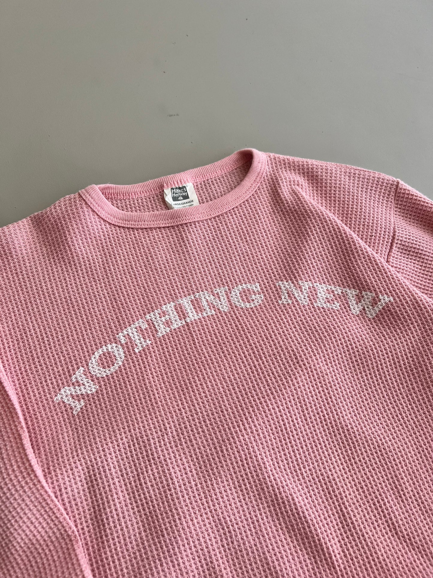 Large Women's 2000s Pink Thermal Shop Merch