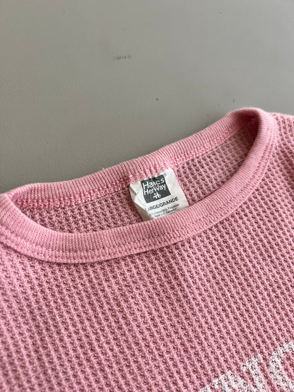 Large Women's 2000s Pink Thermal Shop Merch