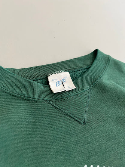 Large 90s Forest Green Bike Quality Threads Shop Merch Sweatshirt