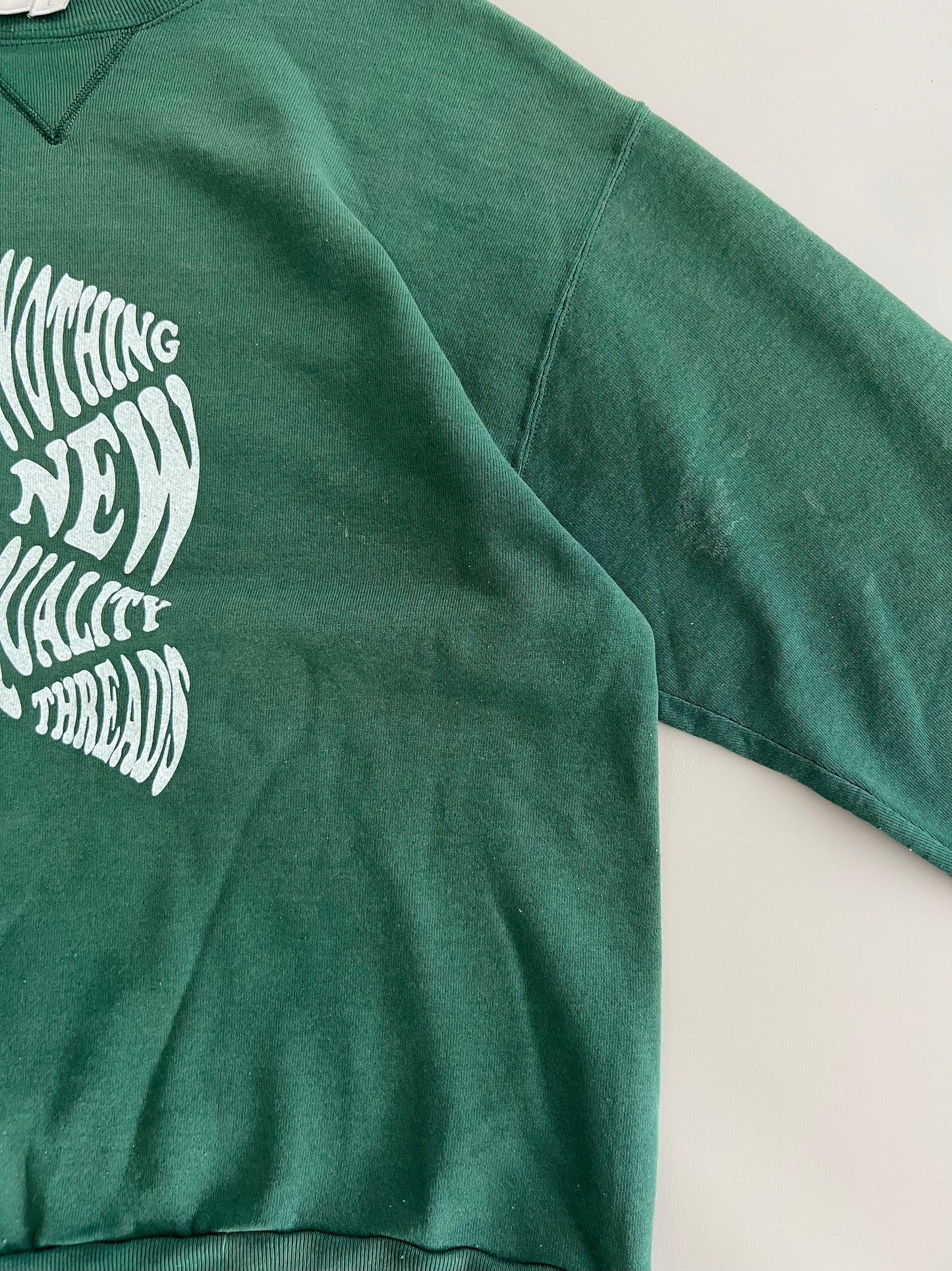 Large 90s Forest Green Bike Quality Threads Shop Merch Sweatshirt