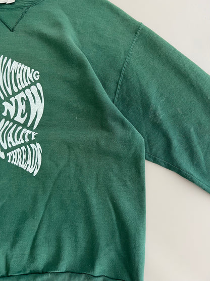 Large 90s Forest Green Bike Quality Threads Shop Merch Sweatshirt