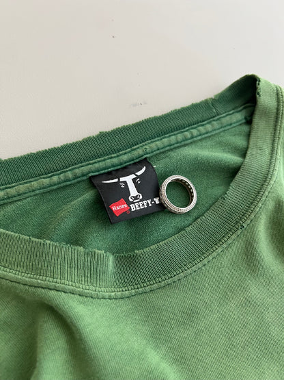 XL 90s Hanes Beefy Faded Green Shop Merch