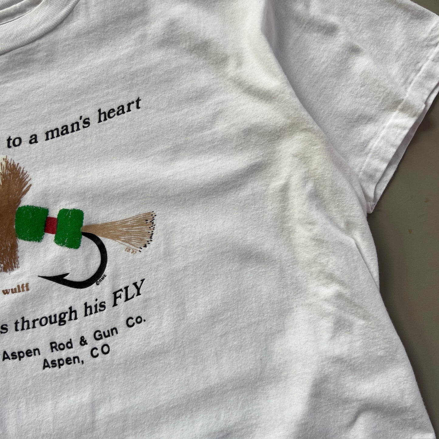 Large 1980s Fly Fishing Colorado T-shirt
