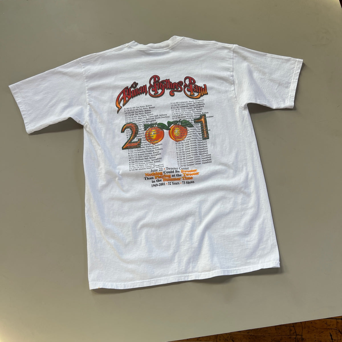 XL 2000 The Allman Brothers Band Tour T-shirt