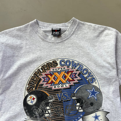 Large 1995 Super Bowl XXX Steelers Vs Cowboys T-shirt