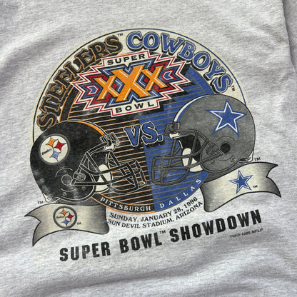 Large 1995 Super Bowl XXX Steelers Vs Cowboys T-shirt