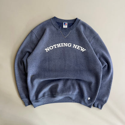 Large 90s Faded Blue Shop Merch Sweatshirt