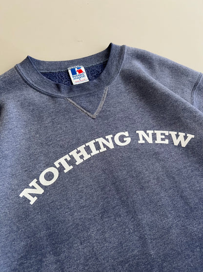 Large 90s Faded Blue Shop Merch Sweatshirt