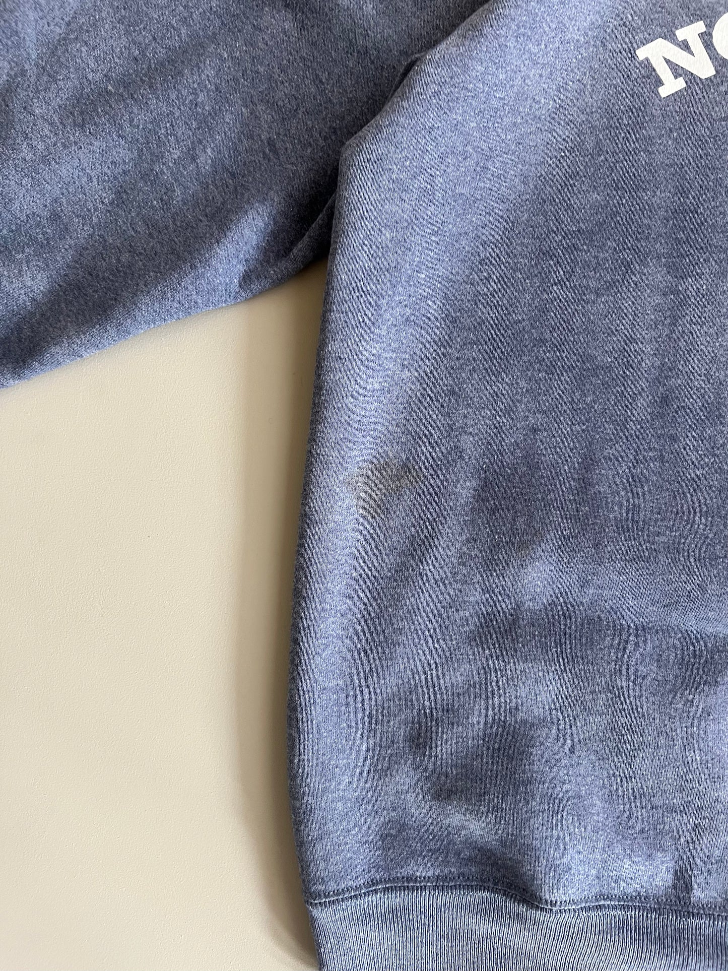 Large 90s Faded Blue Shop Merch Sweatshirt