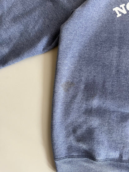 Large 90s Faded Blue Shop Merch Sweatshirt