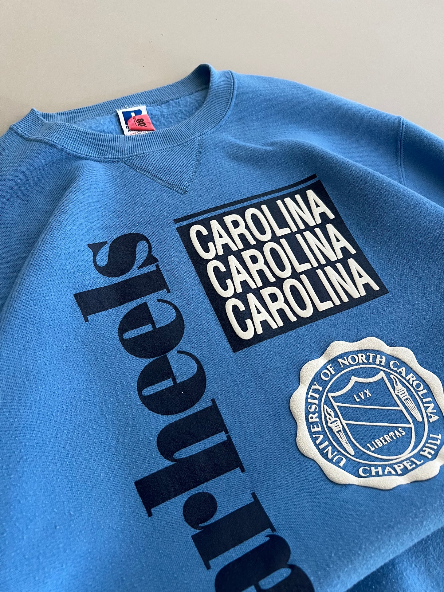 Large 90s Russel Athletics Carolina Tar Heels Sweatshirt