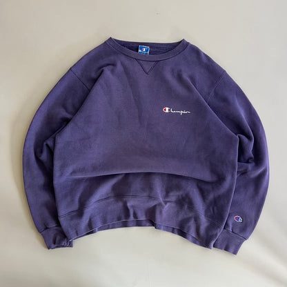 Large 90s Purple Champion Blank Sweatshirt