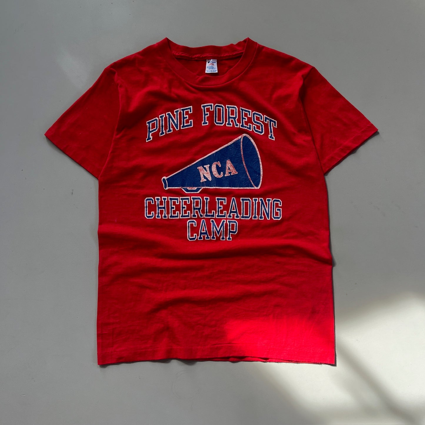 Large 1980s Pine Forest Cheerleading Champion T-shirt