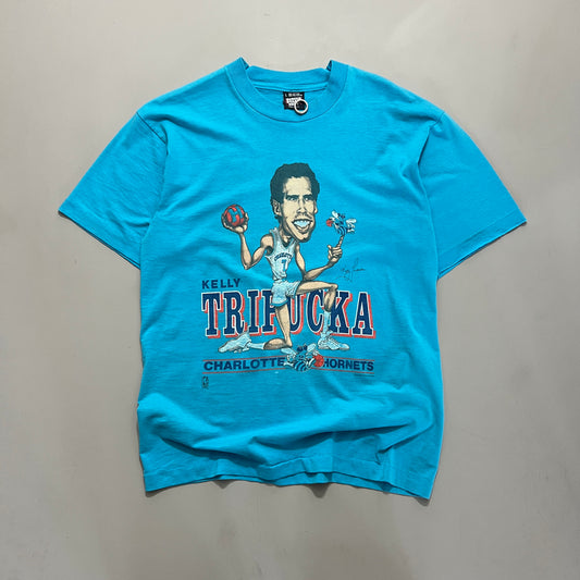Large 80s Charlotte Hornets Kelly Tripucka T-shirt