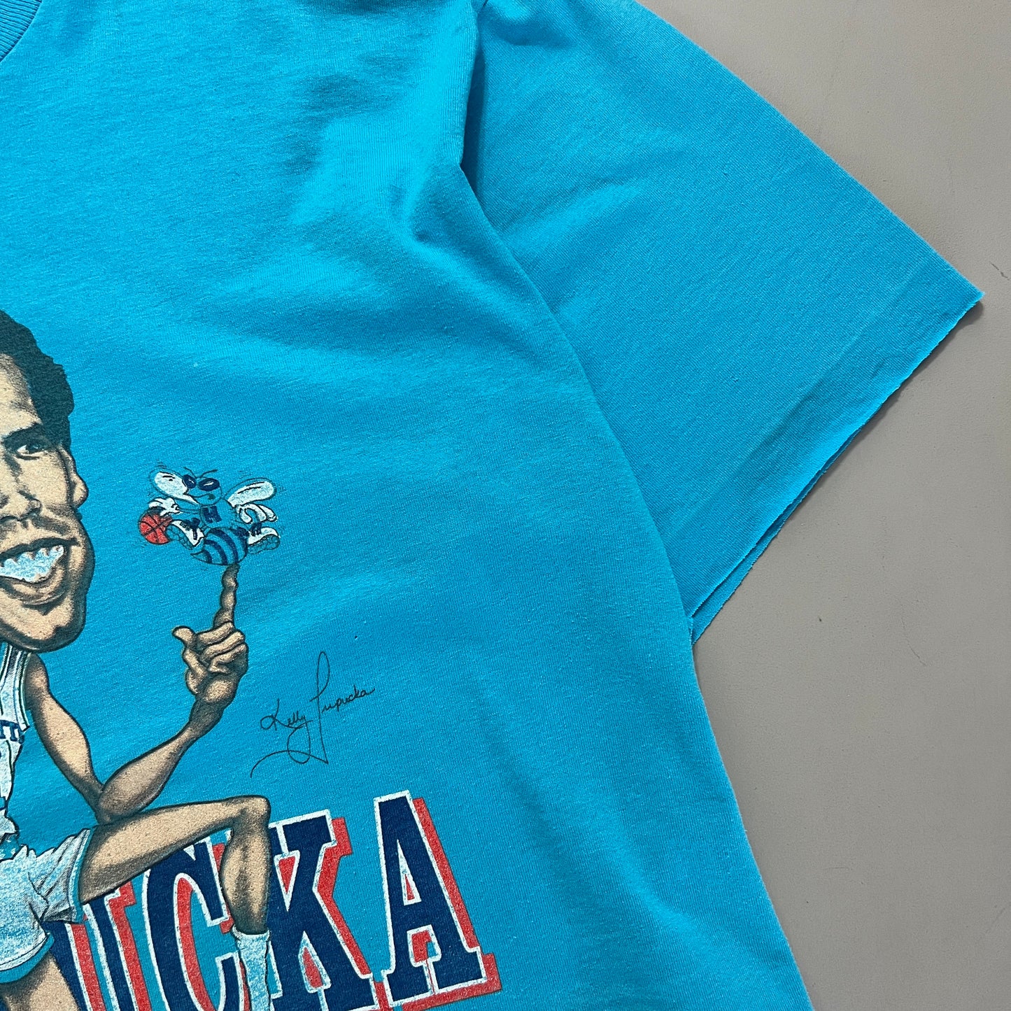 Large 80s Charlotte Hornets Kelly Tripucka T-shirt