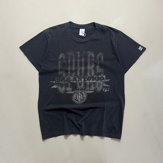 Large 90s Faded San Antonio Spurs Logo 7 T-shirt