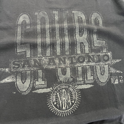Large 90s Faded San Antonio Spurs Logo 7 T-shirt