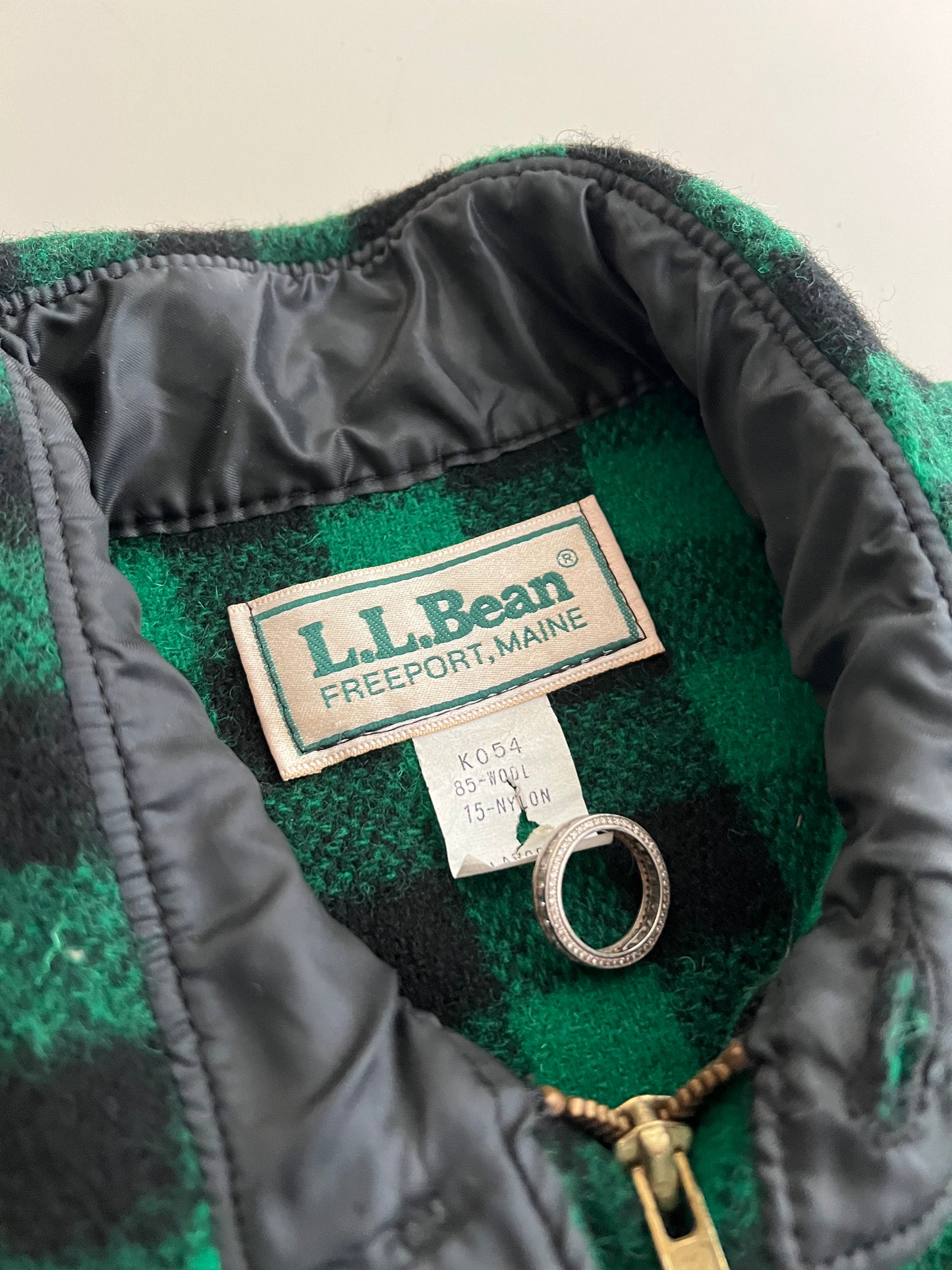 Large 80s L.L. Bean Wool Full Zip