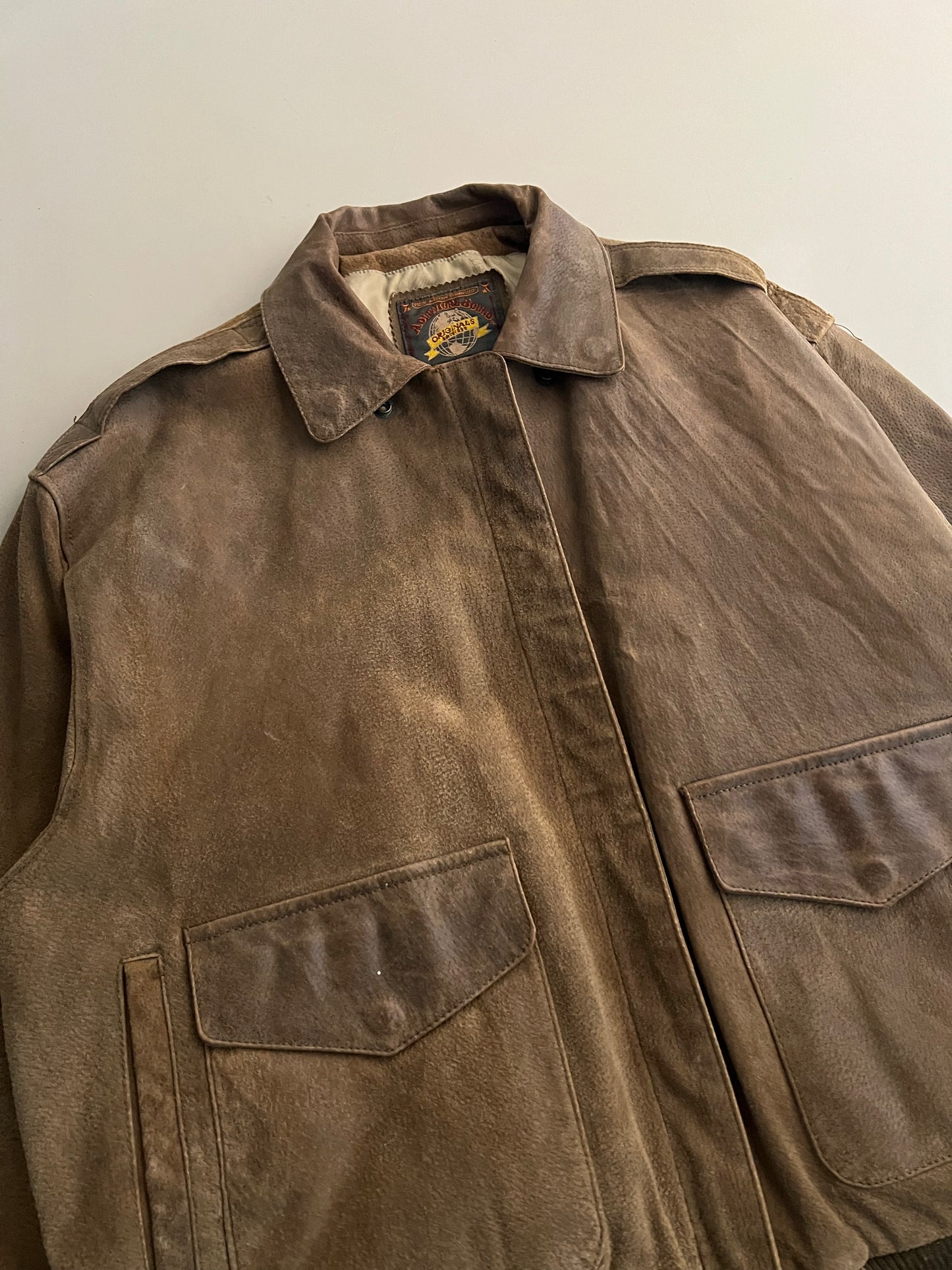Large 2000s Adventures Bond Leather Jacket