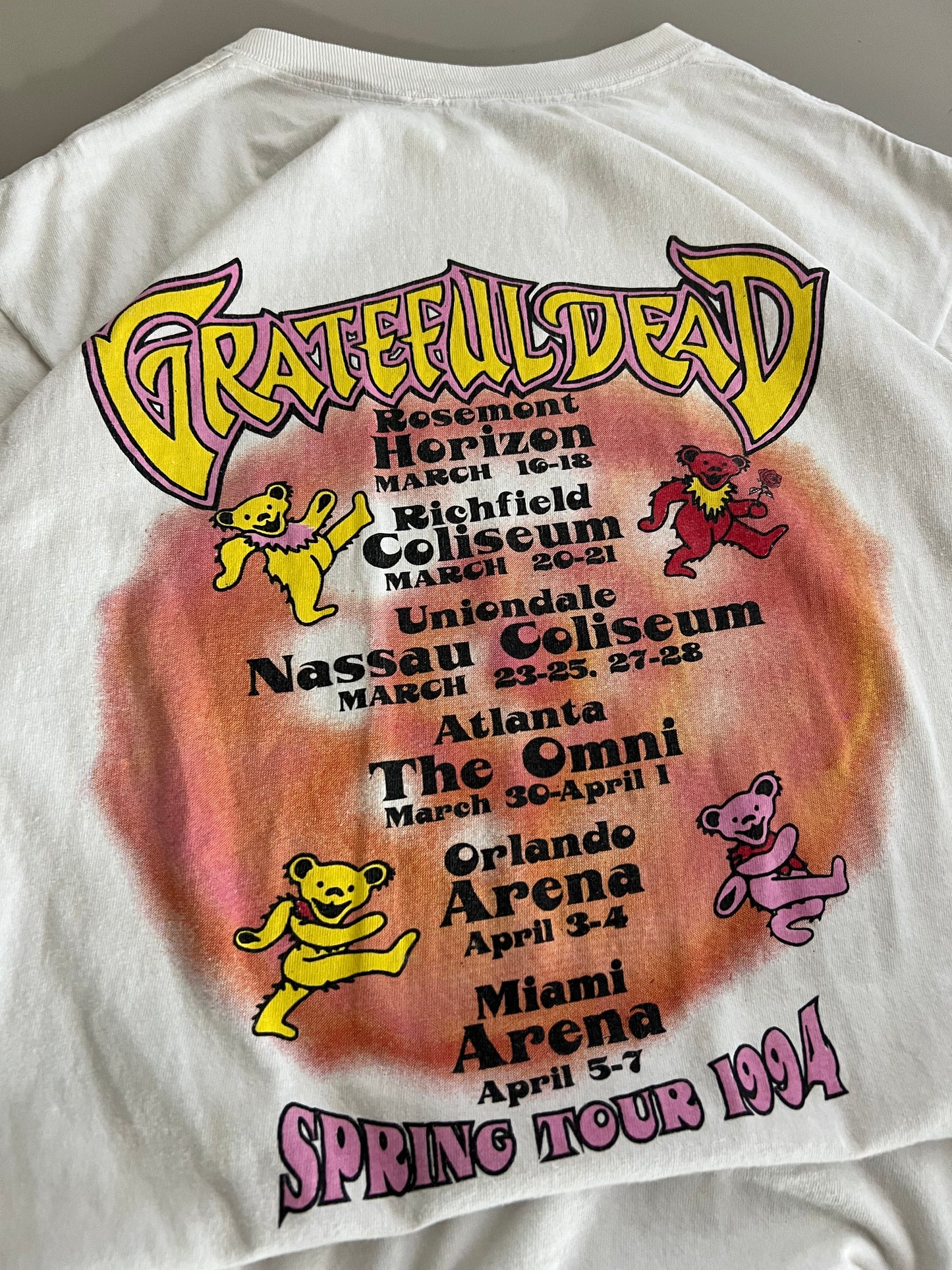 Large 1994 Grateful Dead Spring Tour T-shirt