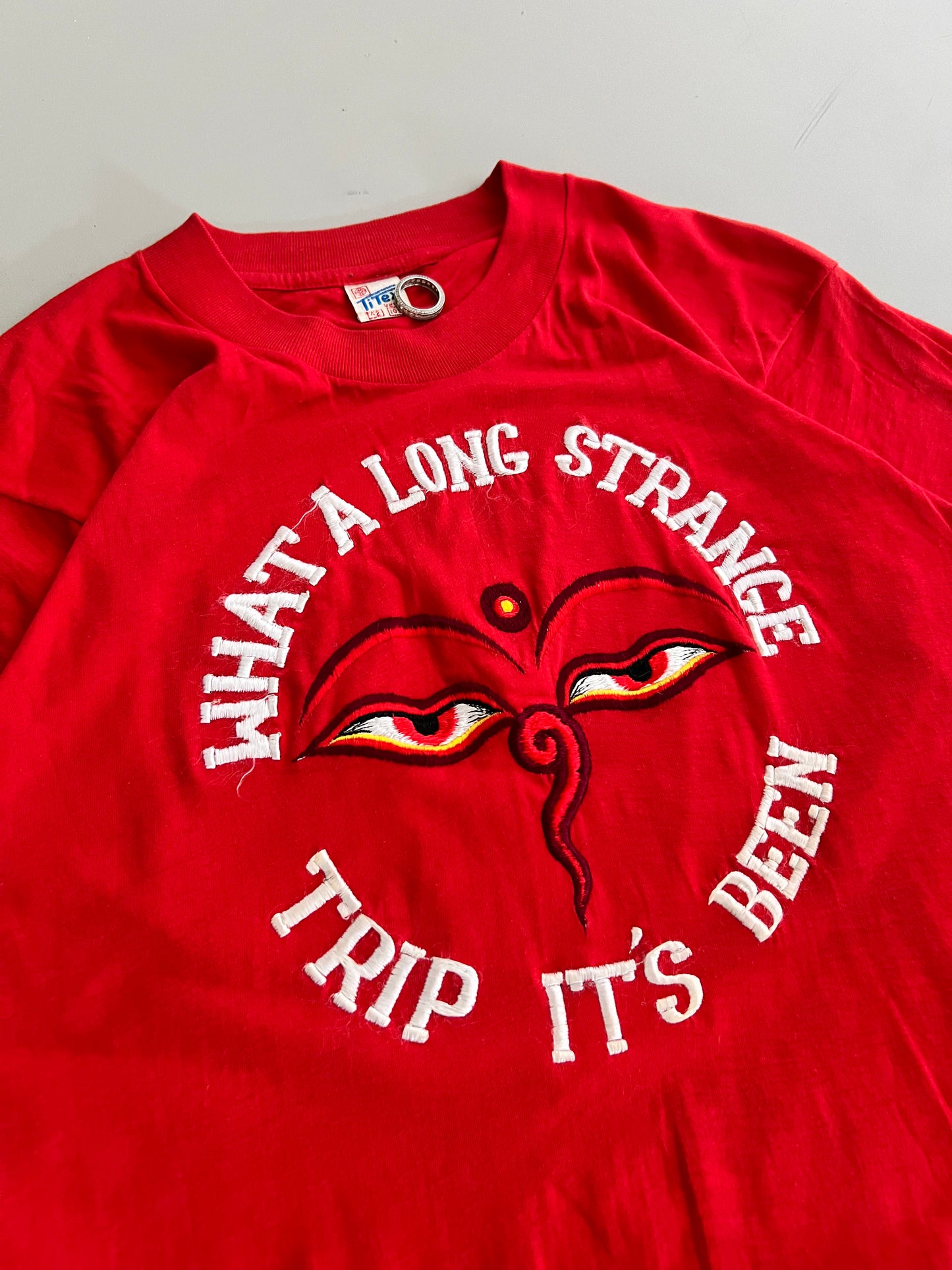 Medium 70s Red Grateful Dead Strange Trip T-shirt
