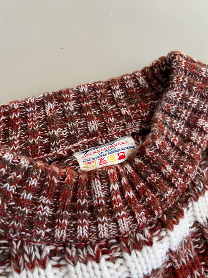 Large 90s Zeller Crest Knit Sweater