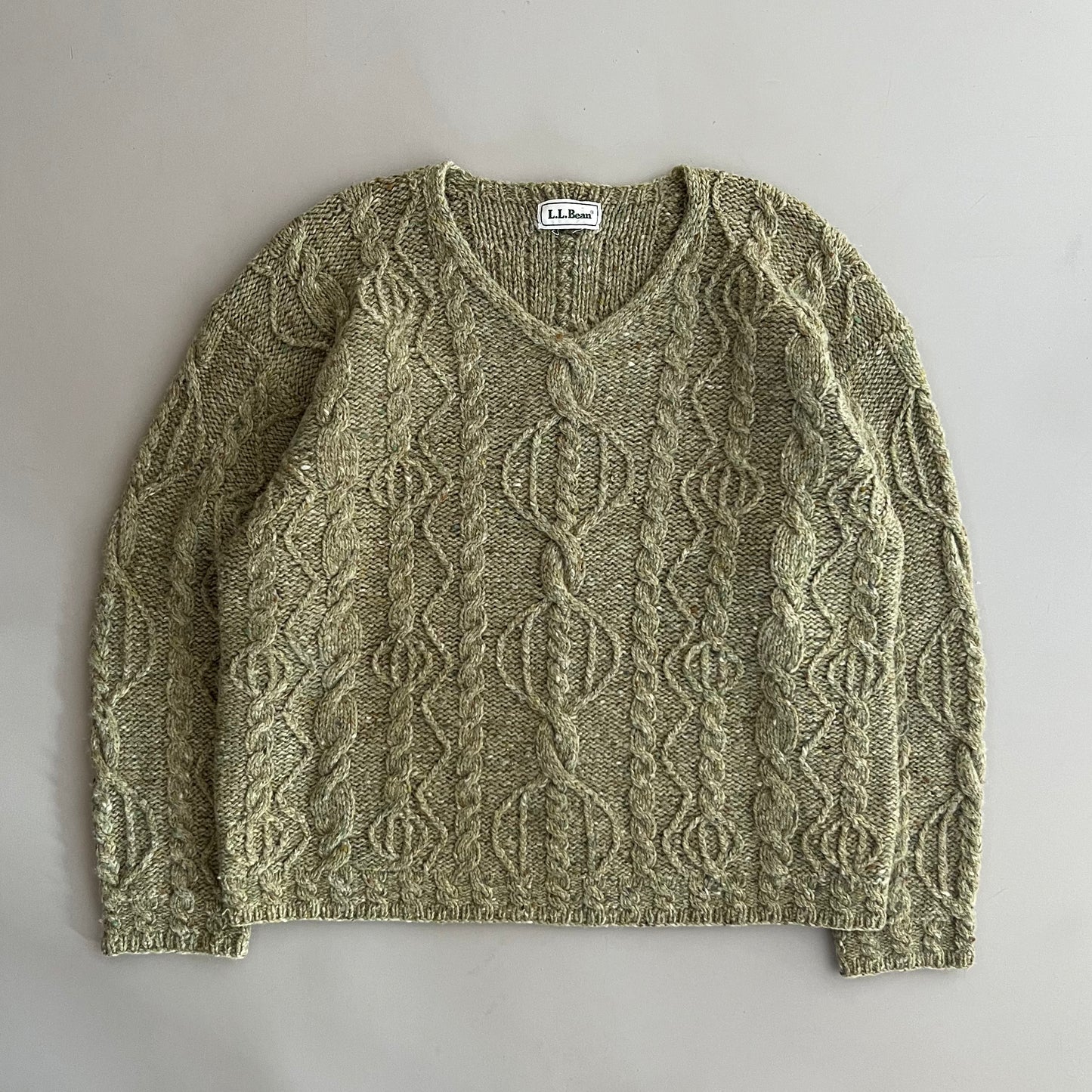 Large 80s L.L. Bean V Neck Sweater