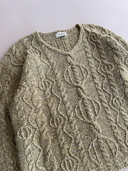 Large 80s L.L. Bean V Neck Sweater