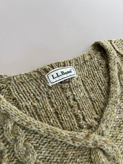 Large 80s L.L. Bean V Neck Sweater